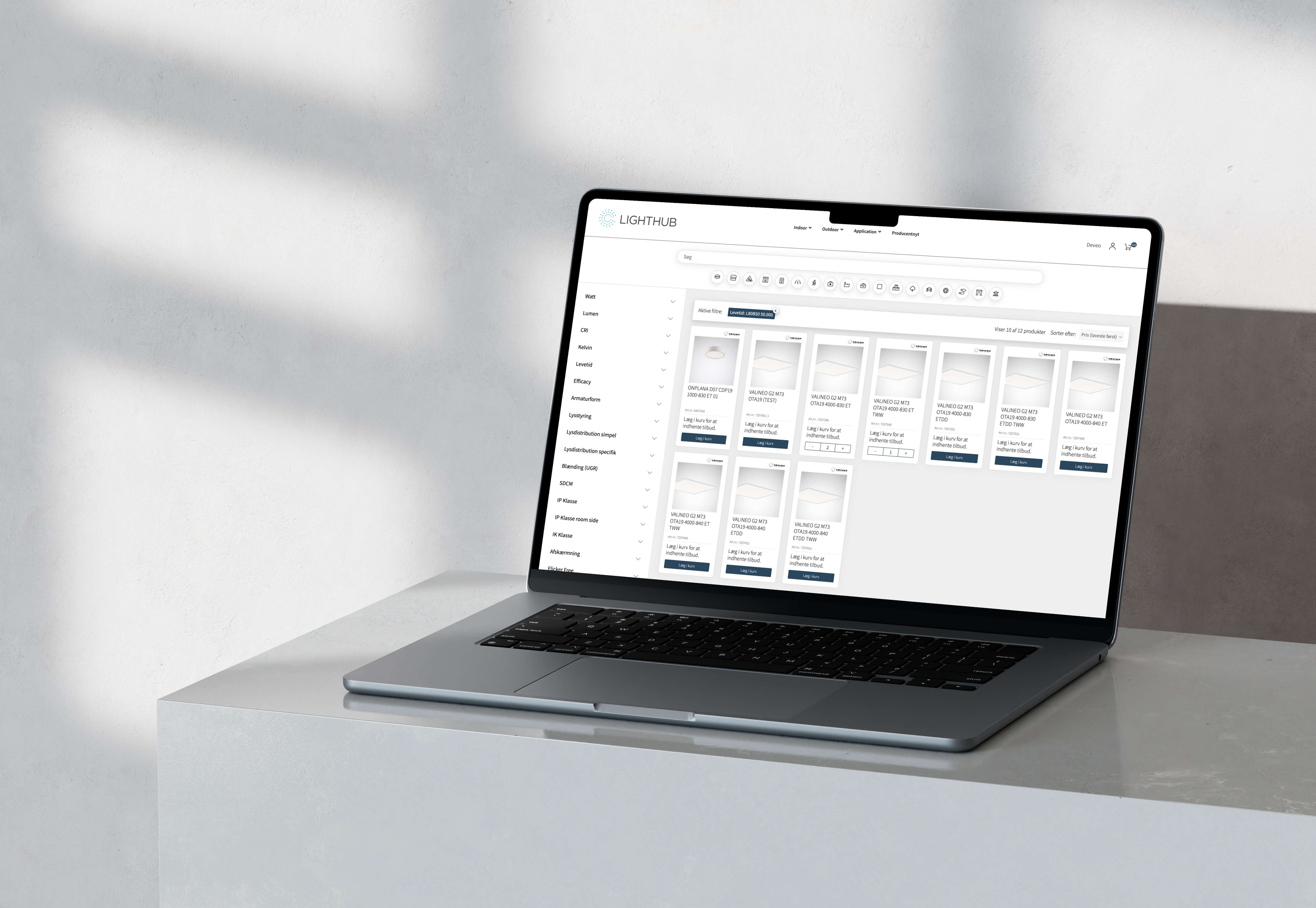 LightHub mockup
